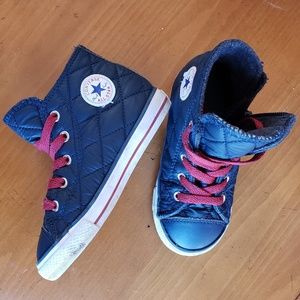 Converse Blue Quilted Hightops (9T)